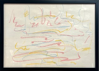 White Peace 1 Ink and pastel on paper, 17x13 inches, 1975, LM-5019