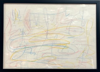 White Peace 3 Ink and pastel on paper, 17x13 inches, 1975, LM-5017