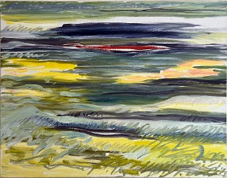 Untitled (LMU-32) Oil on canvas, 22x28 inches, 2016-2018, LM-5022