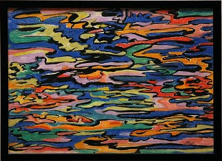 Improvisation 7 Ink and pastel on paper, 17x13 inches, 1991, LM-5007