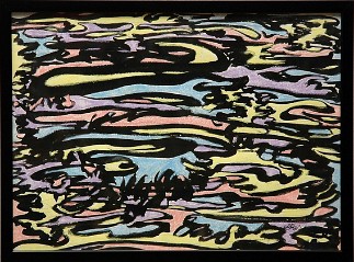 Improvisation 3 Ink and pastel on paper, 17x13 inches, 1991, LM-5003