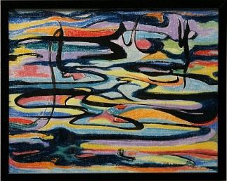 Southern Light Ink and pastel on paper, 17x13 inches, 1991, LM-5001
