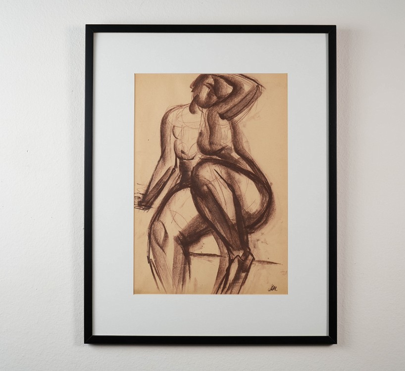 Figure 8 Mixed media on paper, 22x18 inches, 1974-1978, LM-4021, On hold 🔵