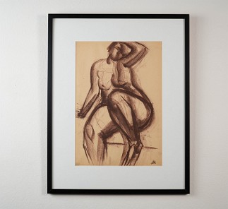 Figure 8 Mixed media on paper, 22x18 inches, 1974-1978, LM-4021, On hold 🔵