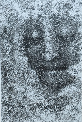 She Ink on paper, 9x5 inches, 2003, LM-4027