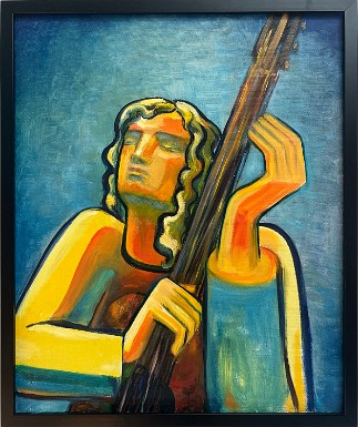 Musician Oil on canvas, 20x24 inches, 1994, LM-3042