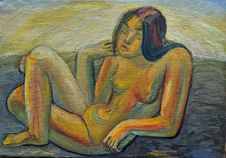 Untitled (LMU-57) Oil on Canvas Board, 18x24 inches, 1999