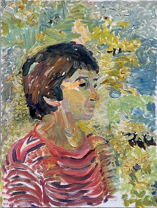 Portrait of a friend 1 Oil on canvas, 18x24 inches, 1992, LM-6036, Private collection 🔴