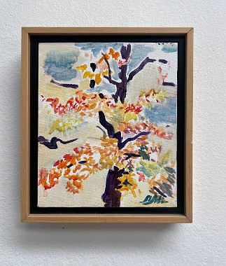 Autumn Trees Oil on canvas, 8x10 inches, 1994-2000, LM-6003