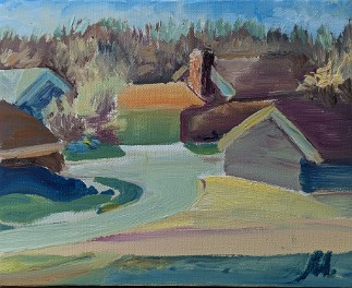 Afton 1 Oil on canvas, 8x10 inches, 1994, LM-6041