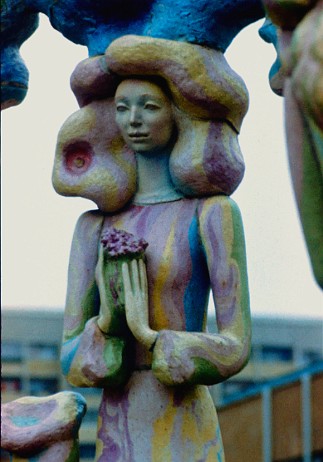 Spring ceramic with enamel, 18'H, 1982, Vinogradar Living Area, Kyiv, Ukraine, 1982