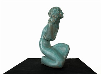 Blue Stoneware, 14 inches H, 2001-2006, LM-1005