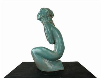 Blue Stoneware, 14 inches H, 2001-2006, LM-1005