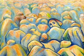 Pilgrims Oil on canvas, 24x36 inches, 2014