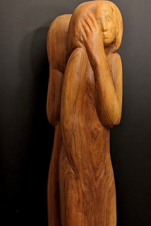 Passing by Black Walnut, 63 inches H, 1999