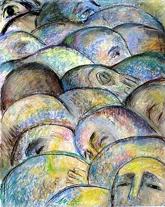 Troubled dream of the Earth Pastel on paper, 17x13 inches, 2004