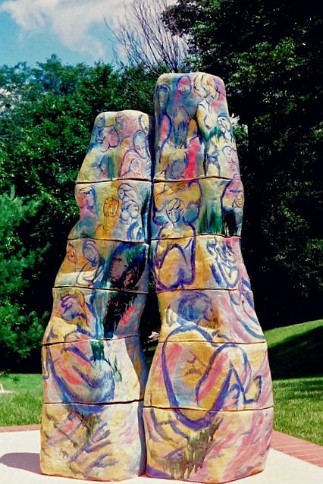 Mirage of the gone city Stoneware, 70 inches H, 2001